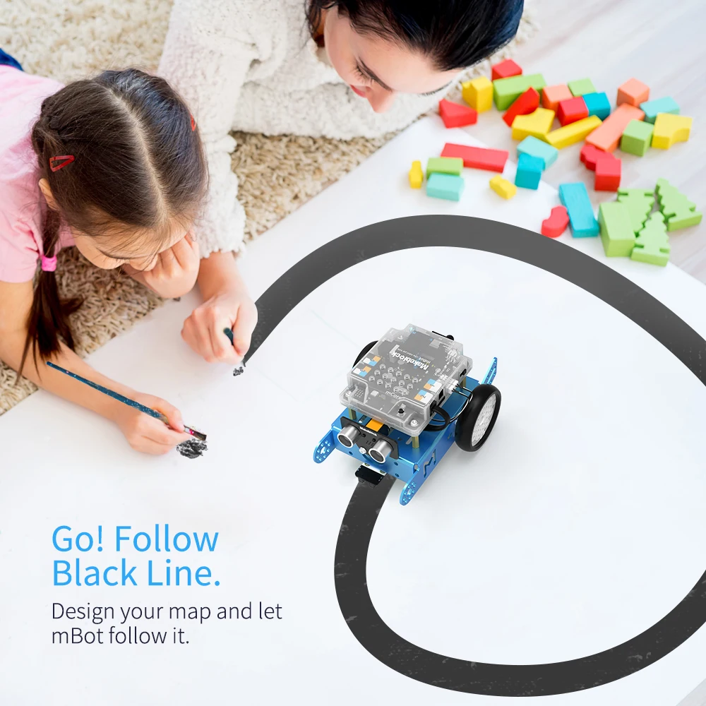 Робот Makeblock mBot DIY Arduino начальный уровень программирования для детей образование