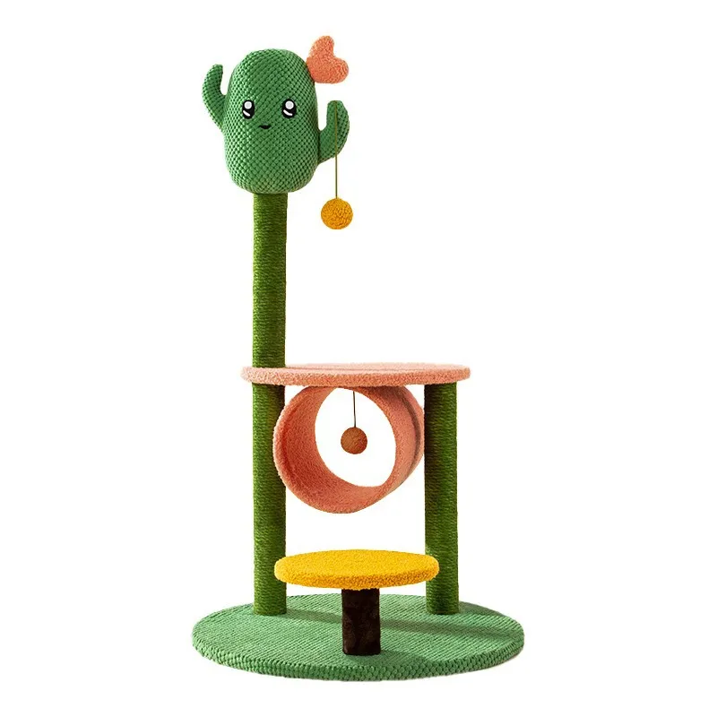 

Cactus Cat Climbing Tree House Cat Nest Cute sisal rope platform Shelves Cat Tower Pet Products Furniture