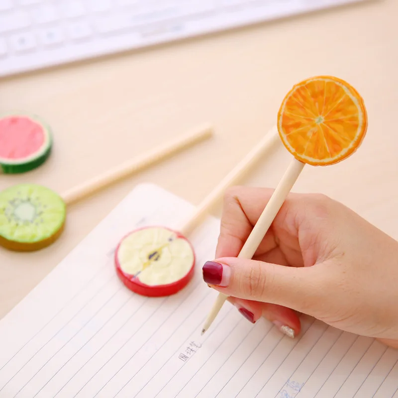 Шариковая ручка с фруктами новинка креативная Корейская 0 5 мм ручной работы