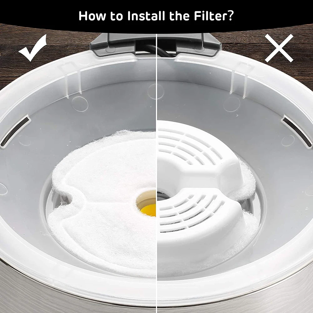 

4pcs Water Dispenser Filter Element Activated Carbon Ion Flow Filter For Pet Automatic Water Dispenser Pet Supplies