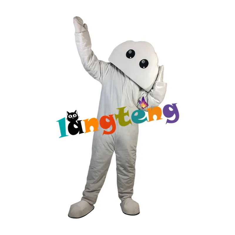 1030 Wholesale Customized White Cloud Mascot Costume Halloween Cosplay Cartoon Animal Fancy Dress Christmas Clothing