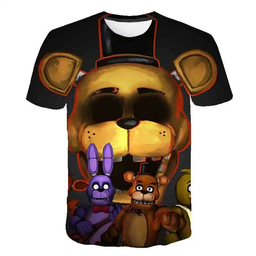 Футболка Freddy с круглым вырезом для мальчиков и девочек летняя мультяшная игра