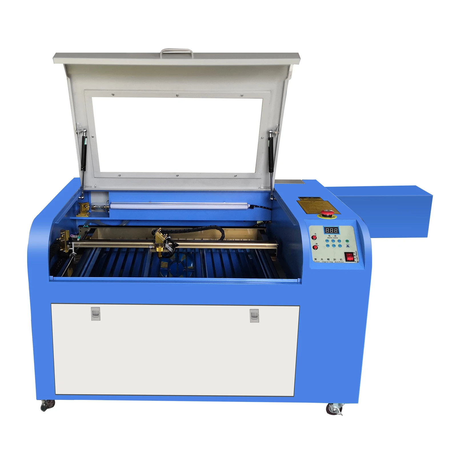 

co2 focus laser engraving machine for glass plastic 50W
