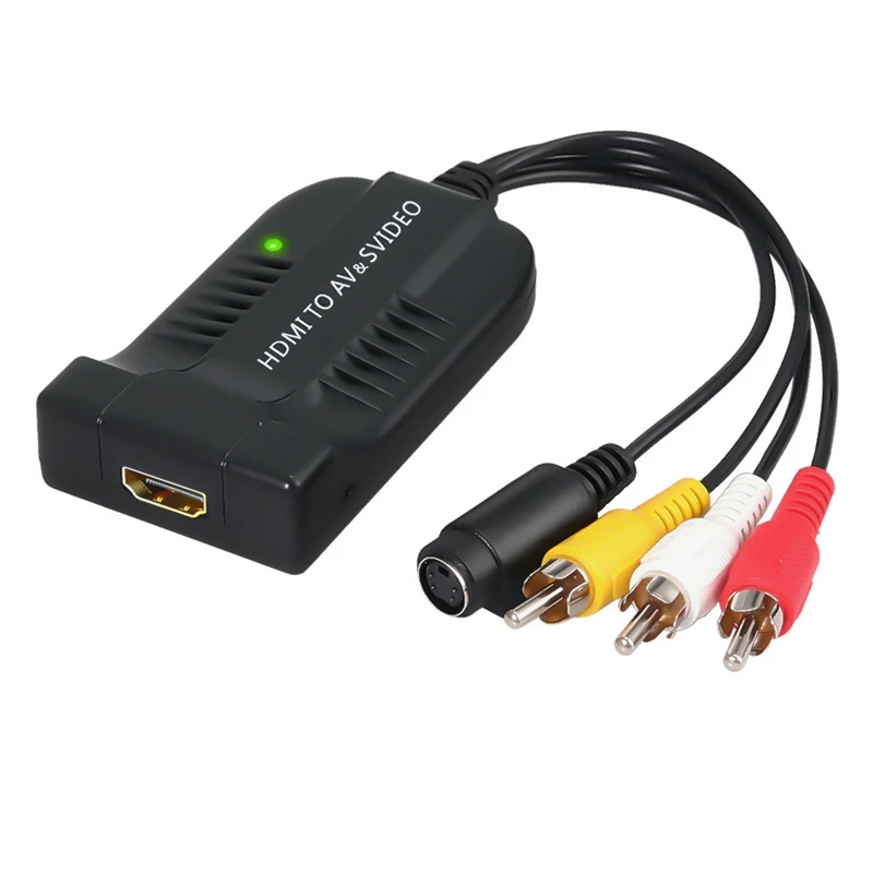 

Converter, 1080P Portable Hdmi To Av High-Definition Converter External Power Supply Suitable For Tv, Recorder, Etc