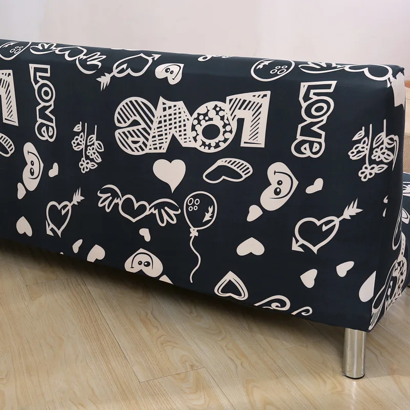 Чехол для дивана с принтом сердечек прекрасный секционный чехол из черного