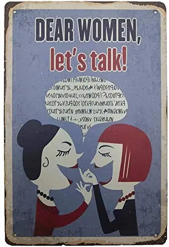 

Жестяная вывеска Уважаемые женщины Let's Talk, металлическая винтажная жестяная вывеска, декор-кофе для бара, паба, магазина, забавная Ретро нас...