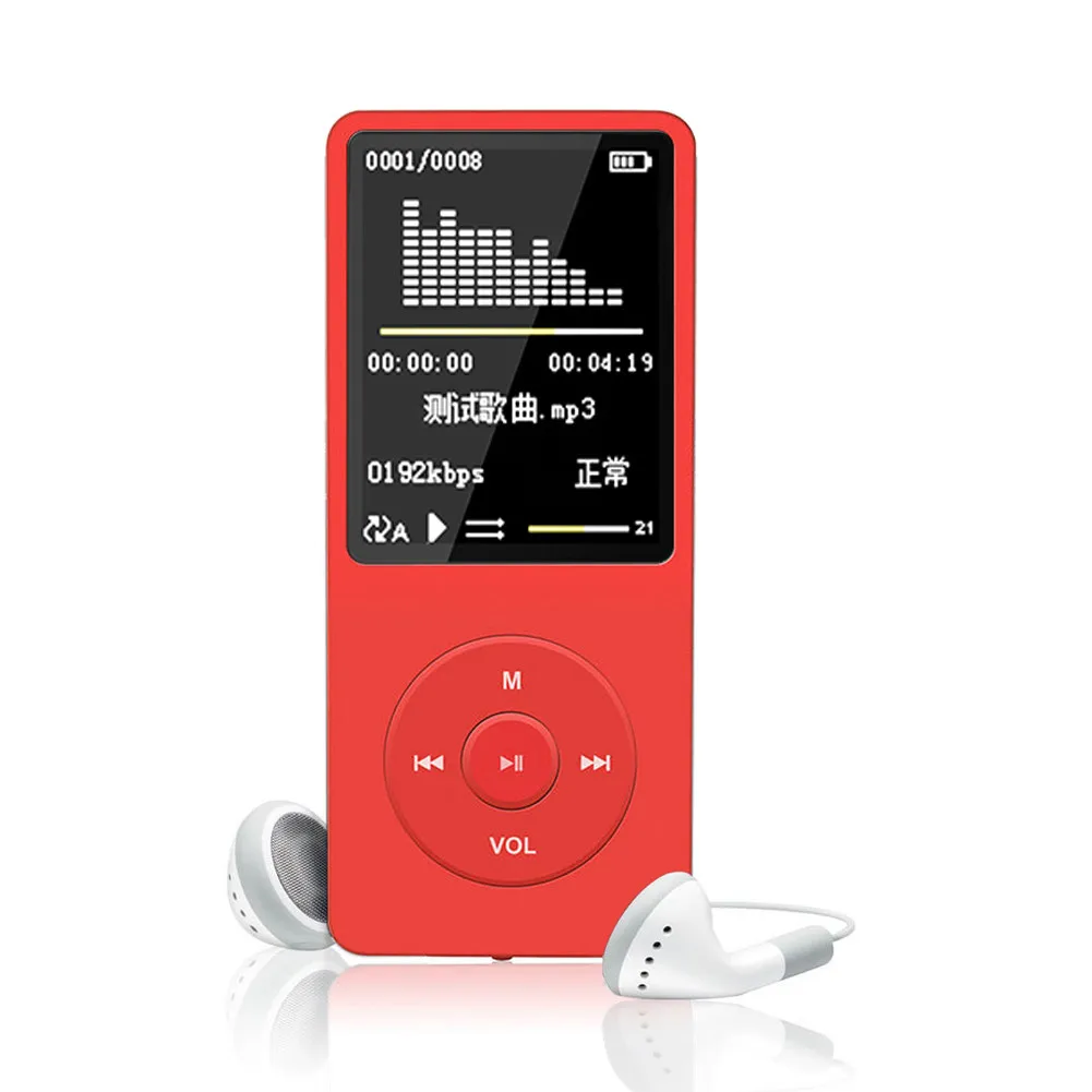 8 ГБ 70 часов воспроизведения MP3 MP4 без потерь Звук Музыкальный плеер FM рекордер TF