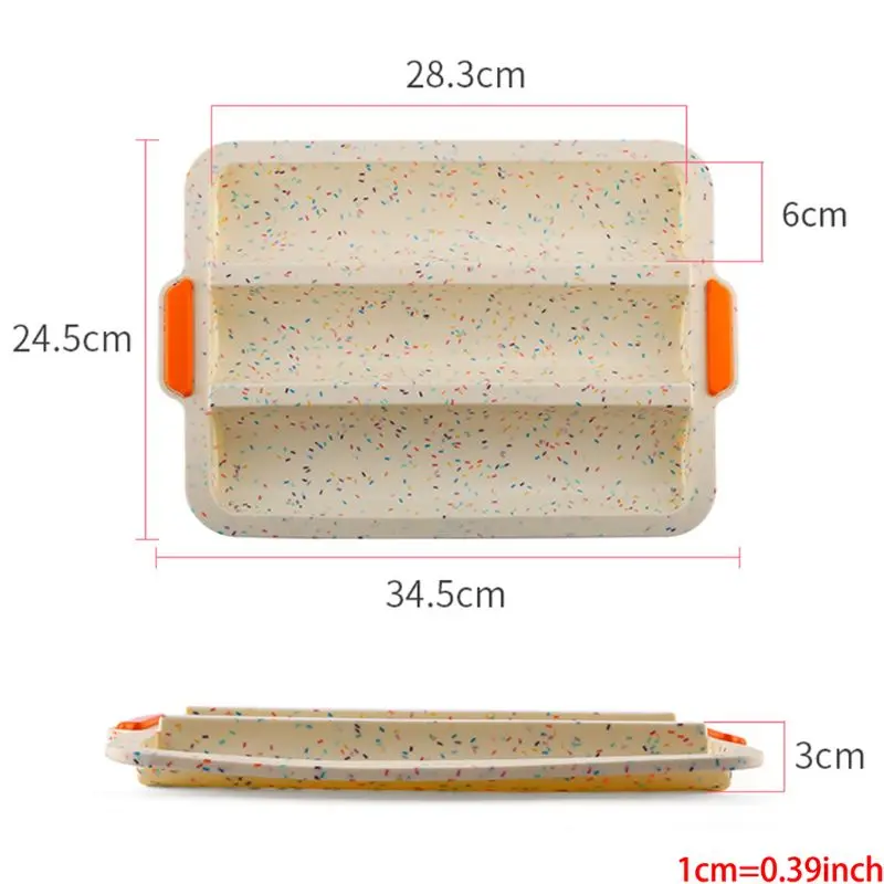 

Nonstick Silicone Baguette Pan for French Bread Baking 3 Wave Loaves Bake Mold Toast Bakers Molding 3 Gutter Oven Toaster Pan Wa