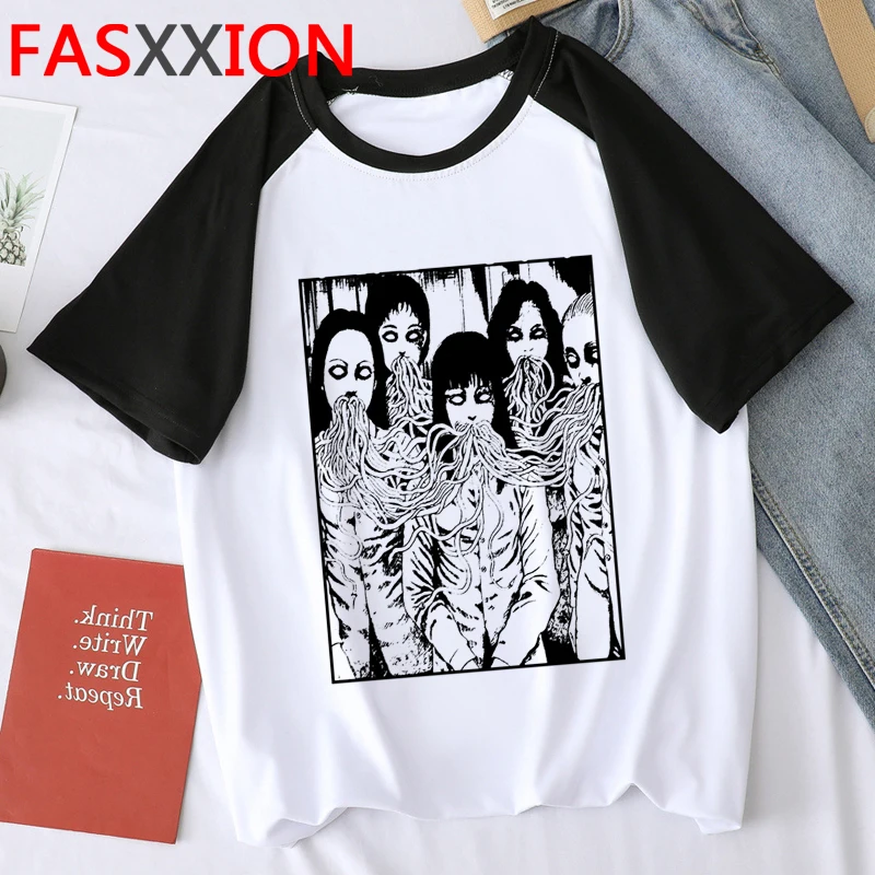 

Джунджи Ito мужской одежды Одежда для пар японский принтовые тройники, кепки, кепки в стиле 2021 Лето Верхняя одежда размера плюс harajuku kawaii