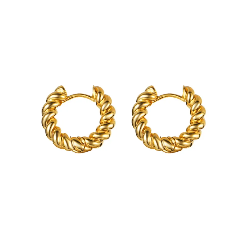 

Minar Trendy Hollow Chain Hoop Earrings for Women Gothic Geometric Gold Earrings Punk Statement Circle Earring Brincos Jewelry