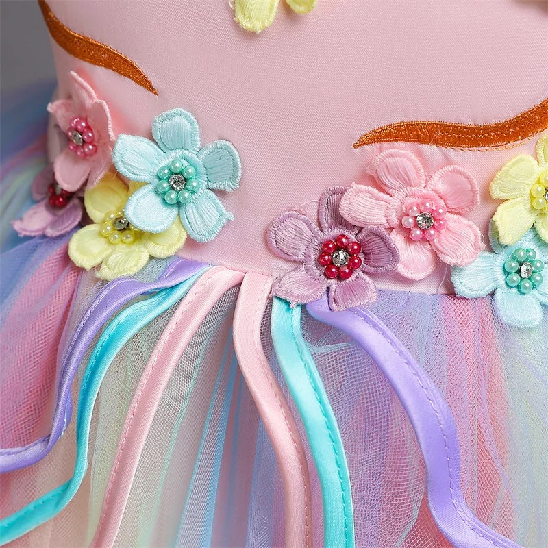 Детские платья для девочек Вечерние Платья с цветочным принтом на свадьбу