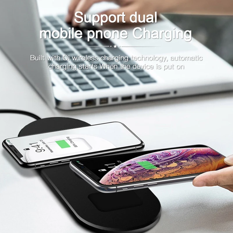 3 в 1 Беспроводное зарядное устройство для iPhone 11Pro XR XS MAX двойной мобильный телефон
