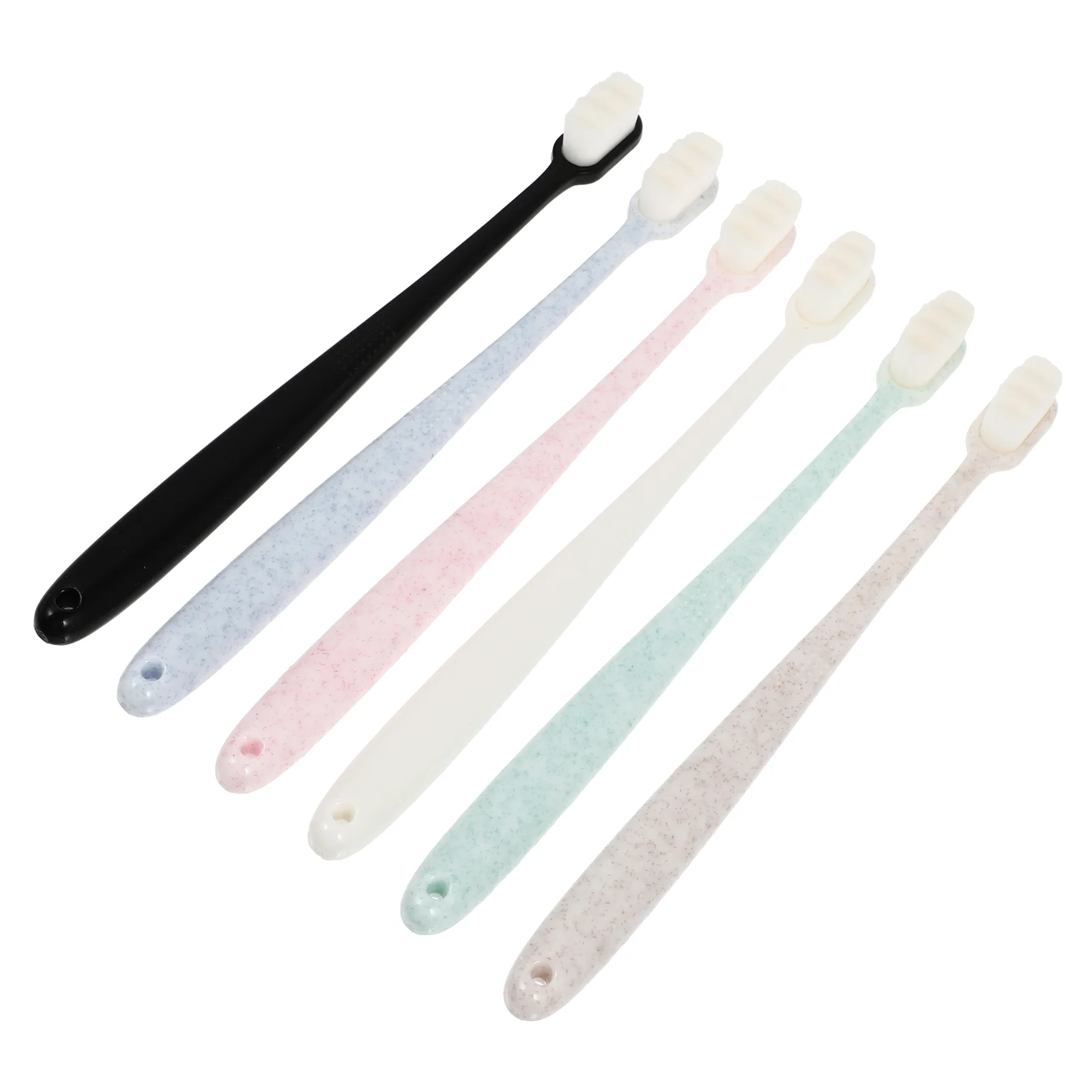 

6 шт., прочные зубные щётки, волнистые зубные щётки (разные цвета)