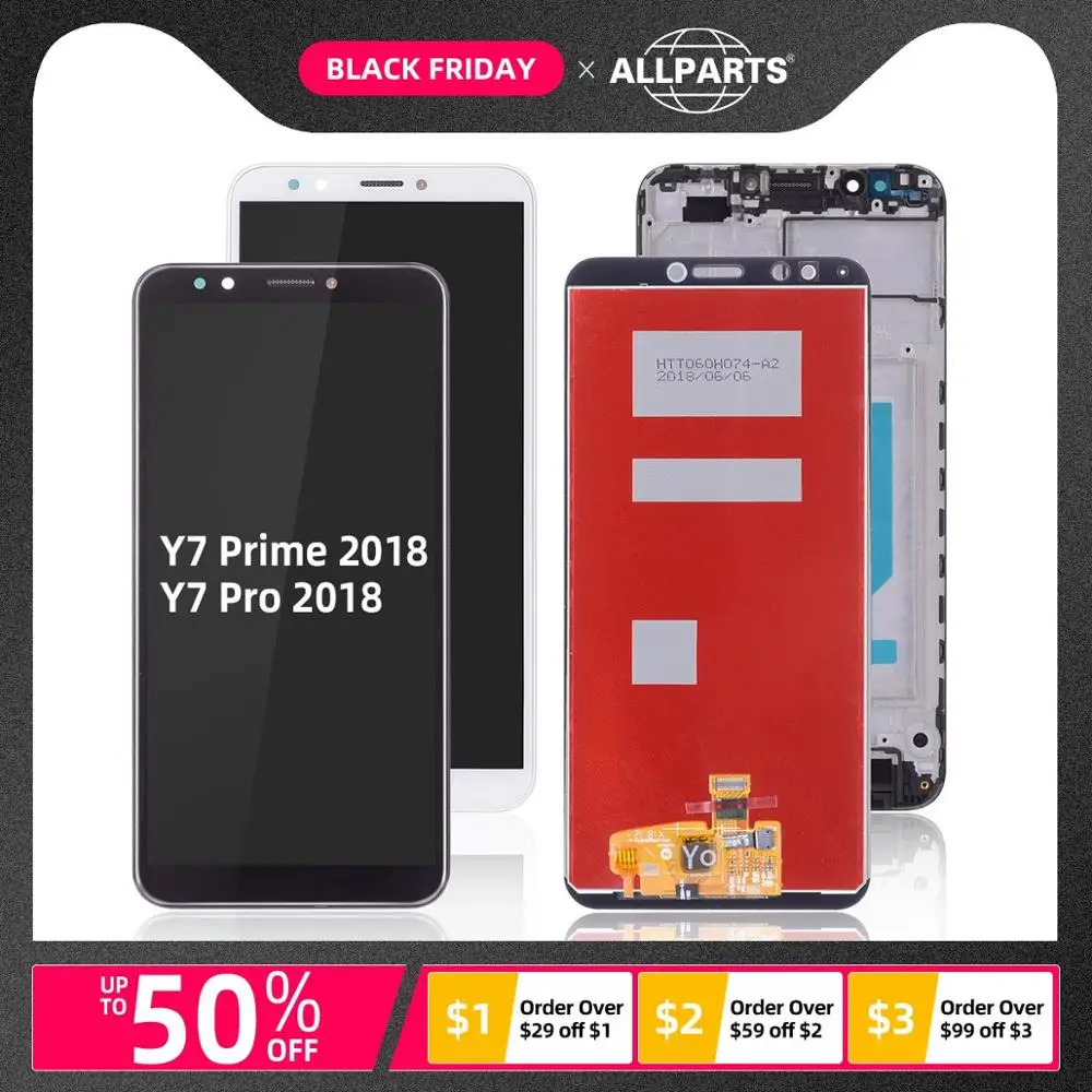 Для huawei Y7 Prime ЖК сенсорный экран дигитайзер с рамкой для huawei Y7 Pro дисплей LND L22 LX2 L21 LX3 L23 LX1 TL30