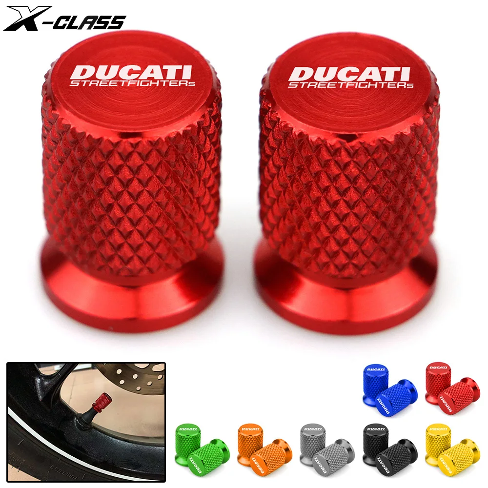 

Streetfighters Tire Valve Motorcycle Tyre Valve Air Port Cover CNC Aluminum Cap for Ducati Streetfighters V4S 1100 848 1098 V2