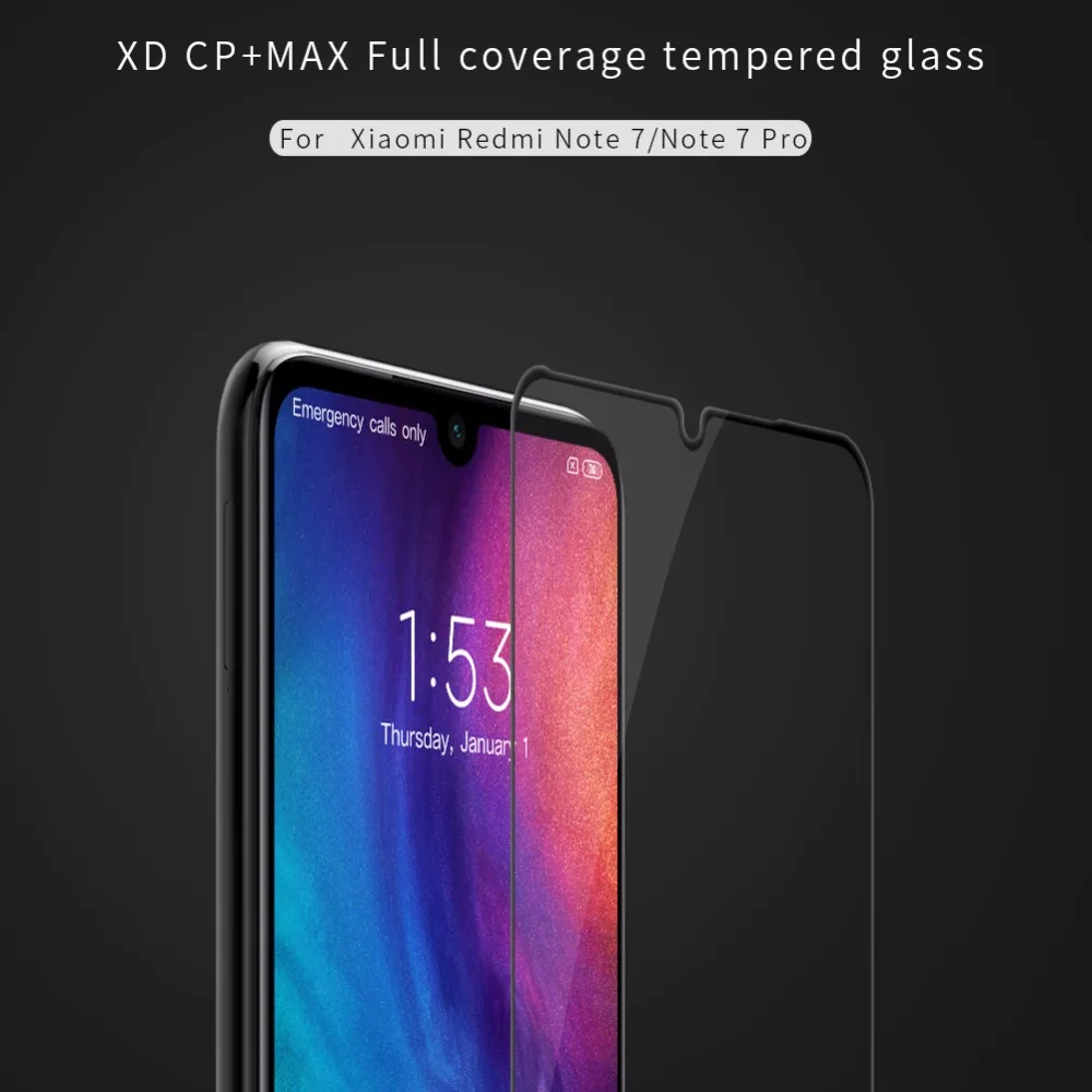 10 шт. NILLKIN XD CP+ MAX Антибликовая Защитная пленка для экрана для Xiaomi Redmi Note 7/note 7 pro 3D защитная пленка из закаленного стекла