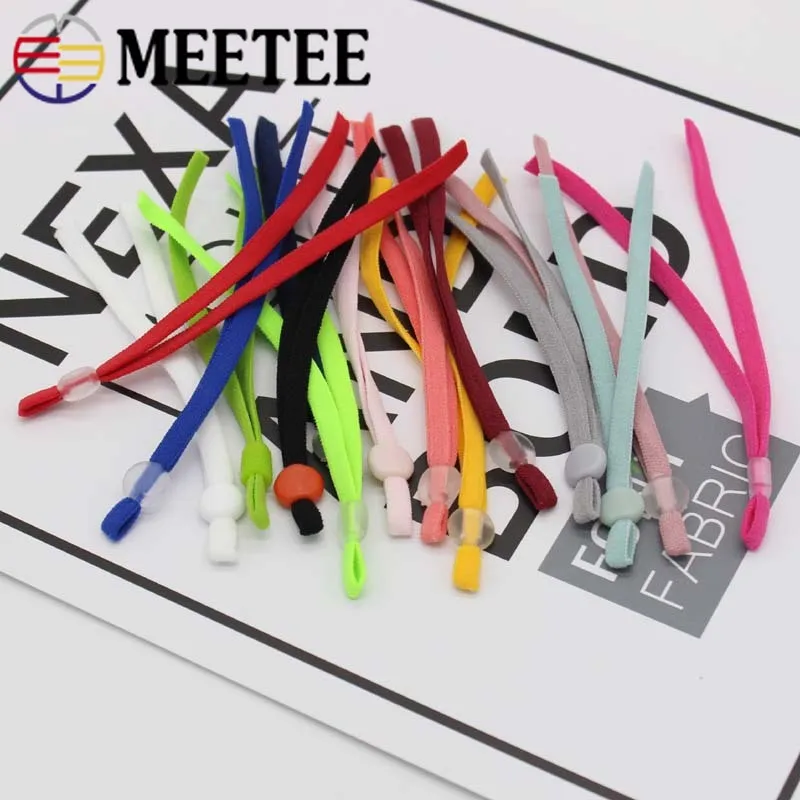 

Meetee 21/43M 5mm Flat Hollow Elastic Bands Nylon Rubber Rope for Spring Band Adjust Earband DIY Underwear Belt Sewing Accessory