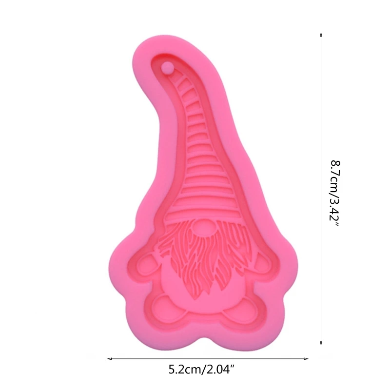 

DIY Christmas Pendant Silicone Mould Crafts Jewelry Making Tool Santa Keychain Epoxy Resin Mold