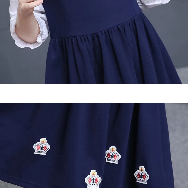 

Spring New Children'S Clothing Long-Sleeved Princess Dress For Girls Teenage Kids Clothing Korean College Style