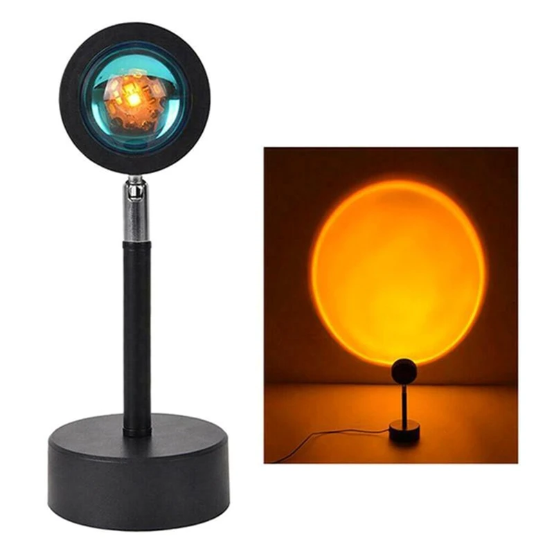 

USB Sunset Projection LED Night Light Sunset Projector Lamp Rainbow Atmosphere Lamp for Home Bedroom Bar Coffee Decor Lighting