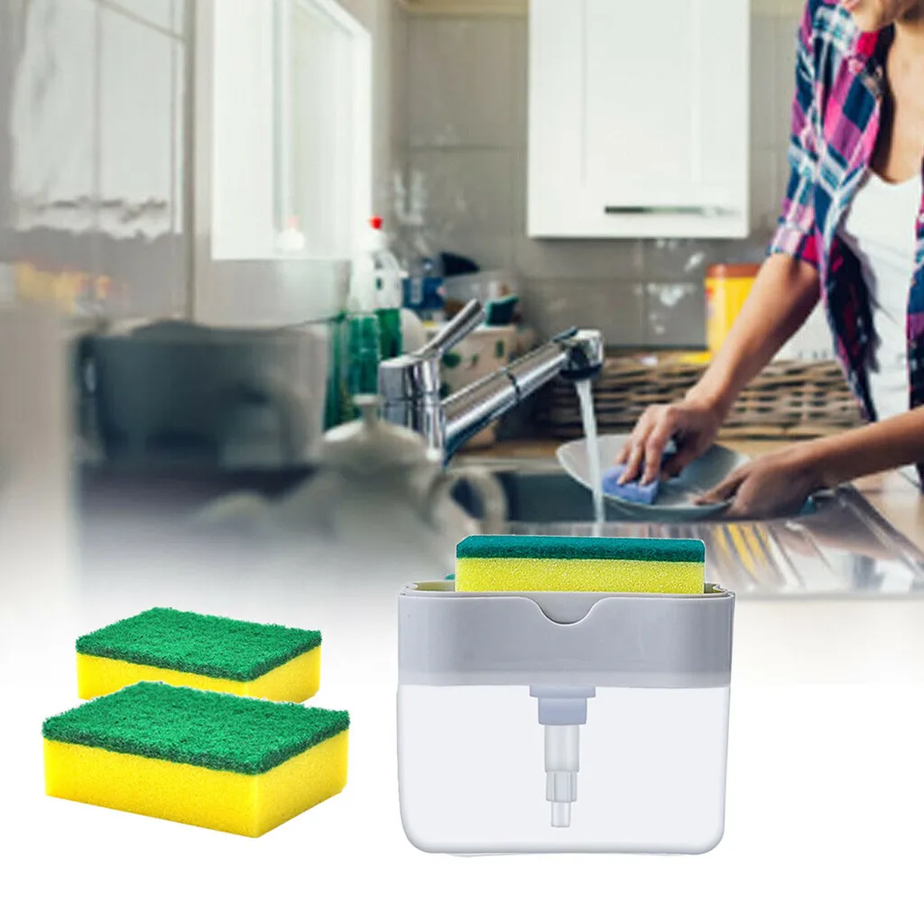 Диспенсер baseus для мыла 2 in 1Sponge дозатор и губка Caddy водостойкий диспенсер