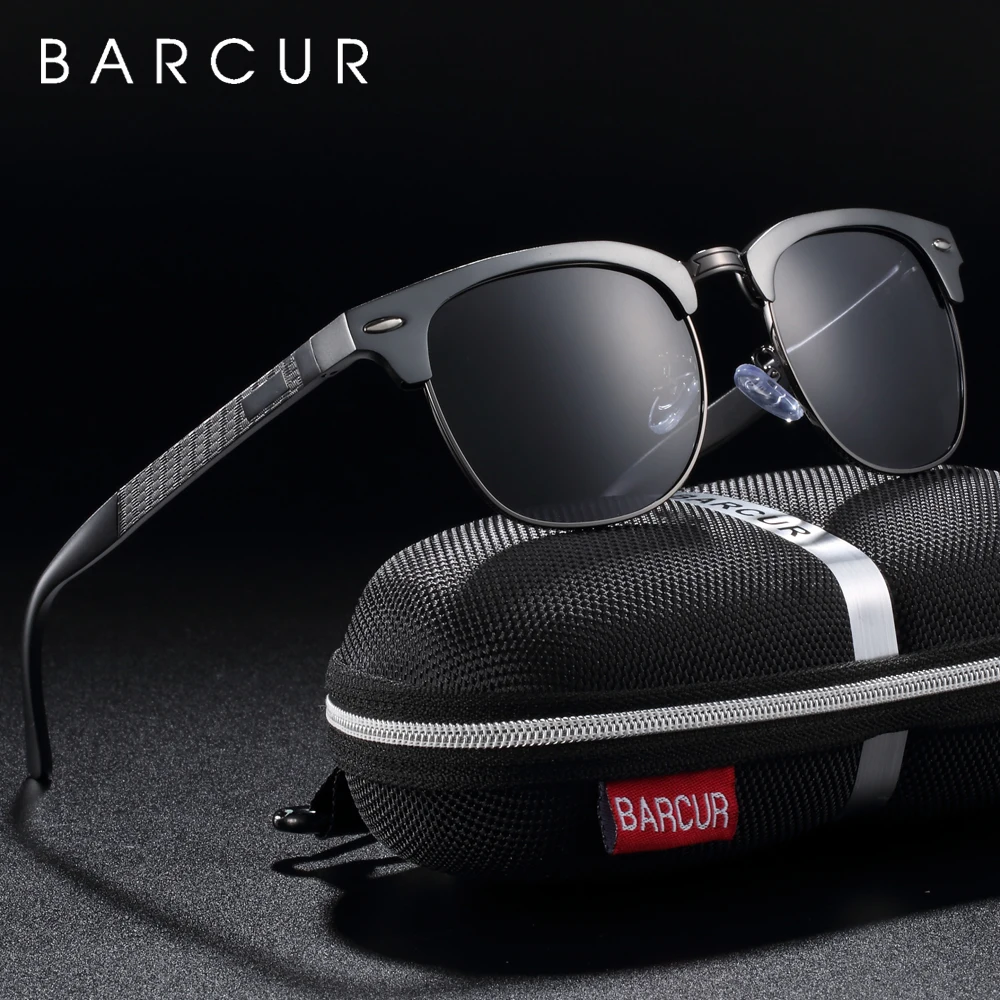 Мужские поляризованные солнцезащитные очки BARCUR Винтажные Солнцезащитные с