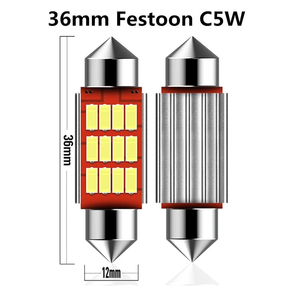 

2pcs Festoon 31mm 36mm LED Bulb C5W C10W DE3175 6418 Led 4014 SMD Canbus Error Free Auto Interior Doom Lamp Car Styling Light