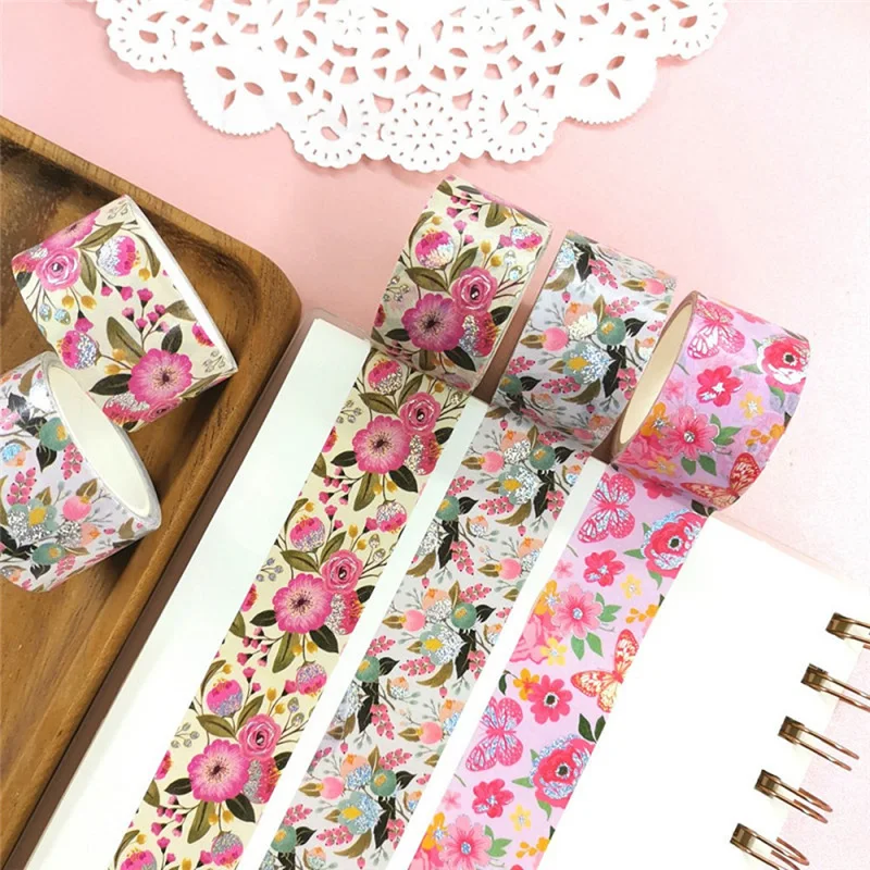 

1set Flowers Series Masking Paper Tape Stickers DIY Hand Account Material Scrapbooking Journal Decoration