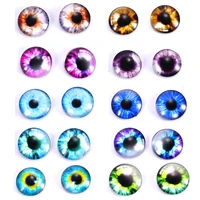 10 colorsset 18mm lucky evil eye glass flatback dome cabochons glass gems for handcrafts pendant jewelry making