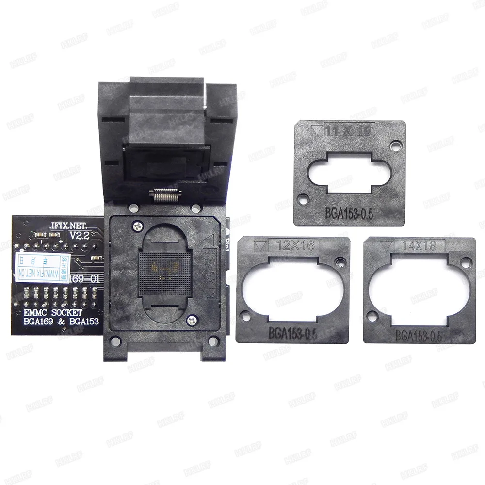 RT-BGA169-01 BGA169/BGA153 EMMC адаптер V2.2 с 3 шт. BGA ограничительная коробка для RT809H программист
