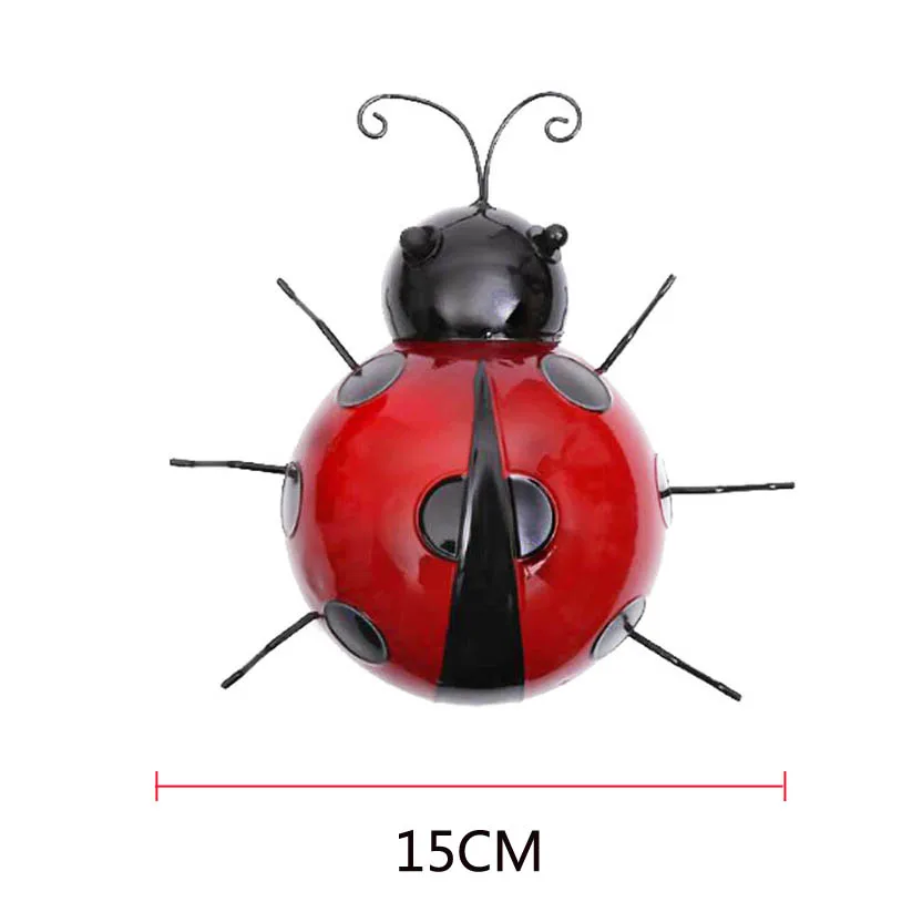 15 cm Настенный домашний садовый оконный дисплей с изображением божьей коровки, Декоративные животные, напоминающие насекомых, 10 см/15 см, 4 шт./лот - Цвет: 15 cm