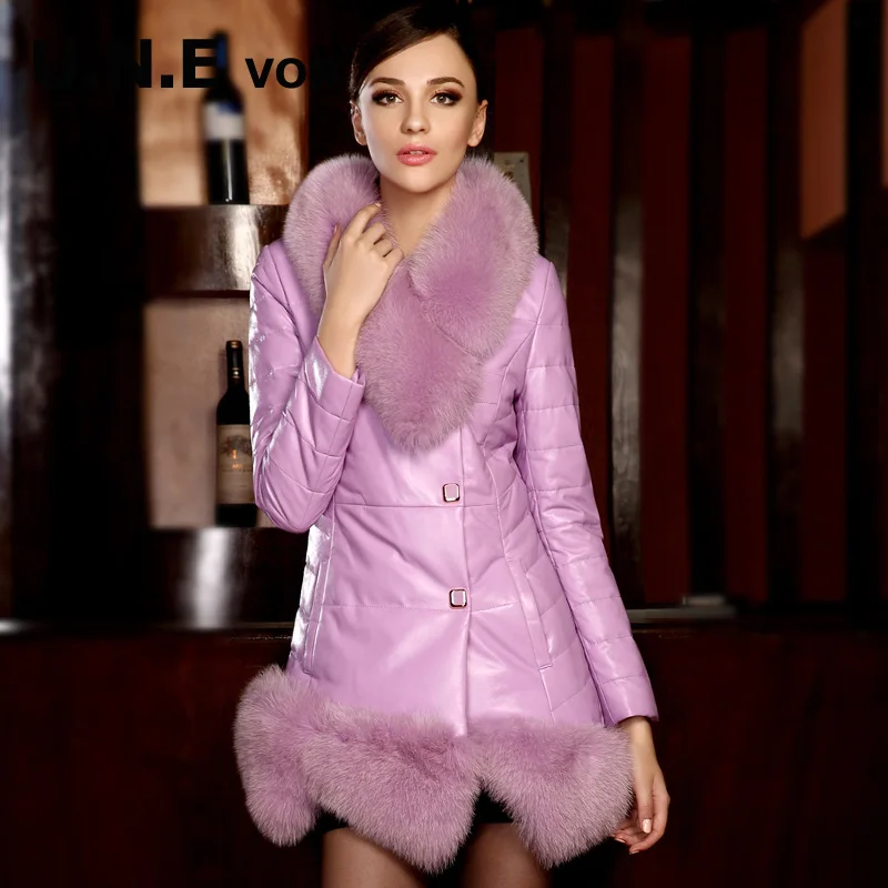 Женская куртка из натуральной овечьей кожи винтажная в Корейском стиле с