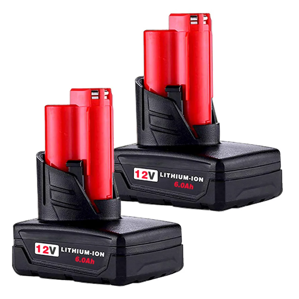 VANON для MILWAUKEE M12 батарея 12V 6000mAh 6,0 Ah литий-ионная аккумуляторная Электроинструмент литий-ионный беспроводной 48-11-2460