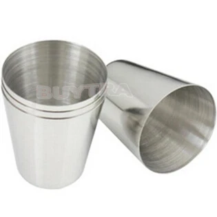 1pc 35ml Drinking Glass Stainless Steel Shot Glasses Cups Wine Beer Whiskey Mugs Outdoor Travel Cup