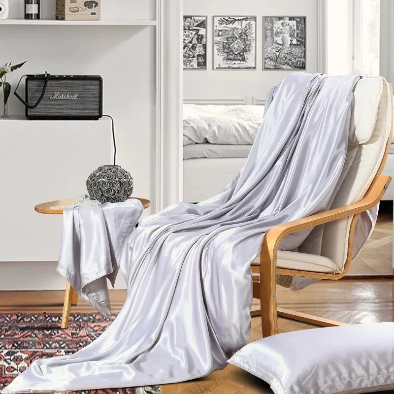 Пододеяльник 19 мм 100% шелк тутового шелкопряда бесшовный Размер King Queen белый