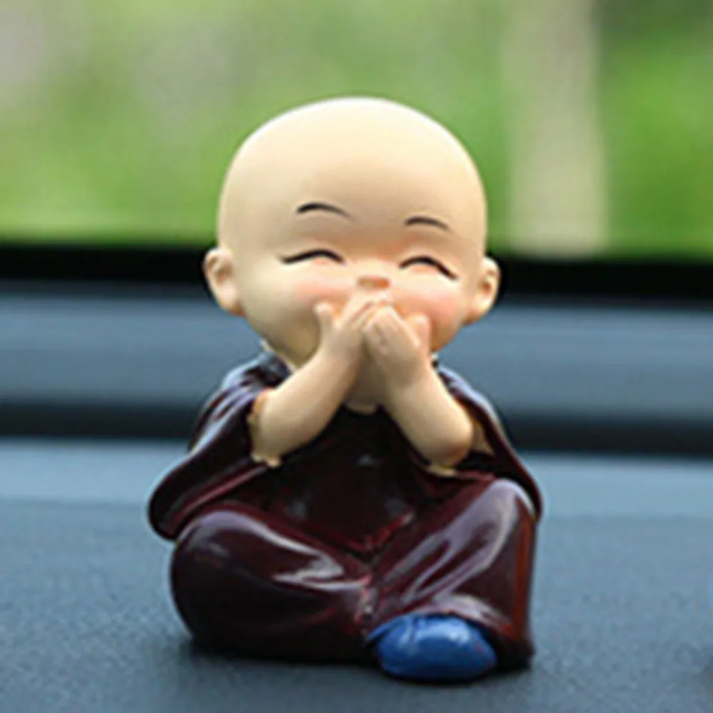 Милый 4 шт Кунг фу монах автомобиль интерьерный дисплей украшение автомобиля