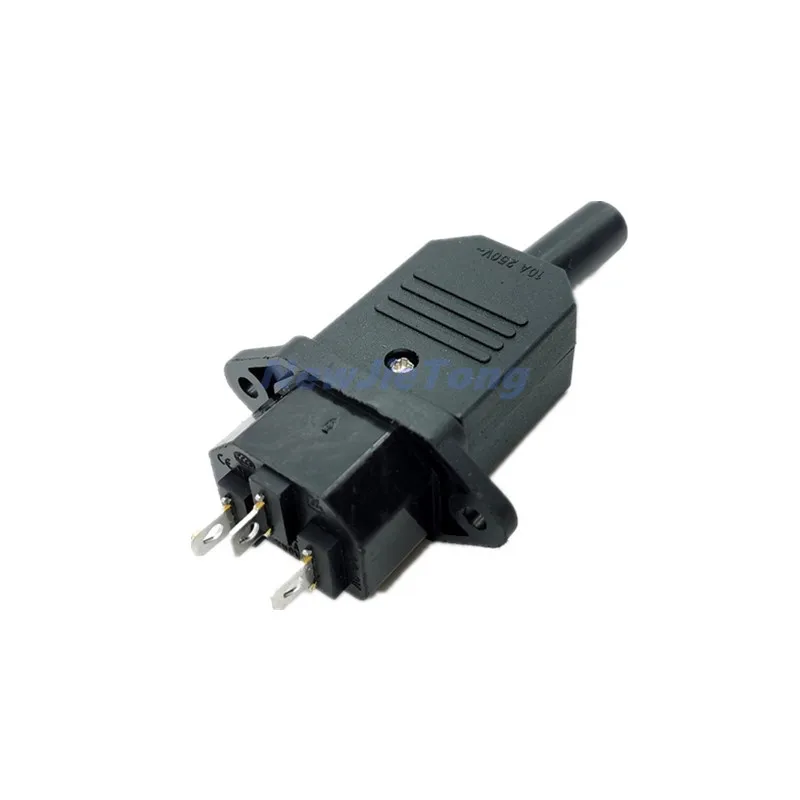 1 шт. AC250V 10A 3-контактный IEC C13 AC04 адаптер источника питания медный штекер и гнездо