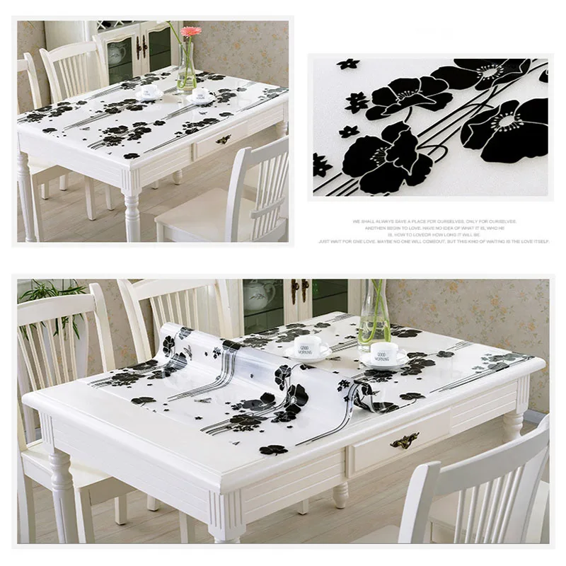 Прозрачная Водонепроницаемая скатерть ПВХ мягкое стекло журнальный столик