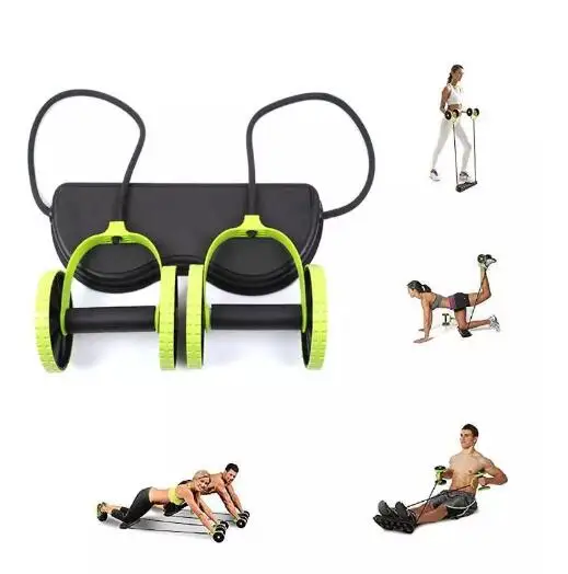 

Muscle Exercise Equipment Home Fitness Equipment Double Wheel Abdominal Power Wheel Ab Roller Gym Roller Trainer Training
