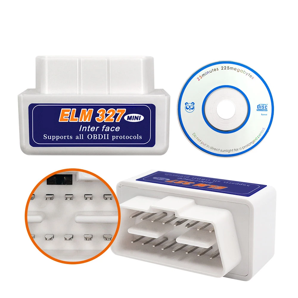 Сканер диагностических кодов ELM327 V1.5 10 шт./лот 1 5 OBD2 ELM 327 V2.1 OBD II совместимый с Bluetooth