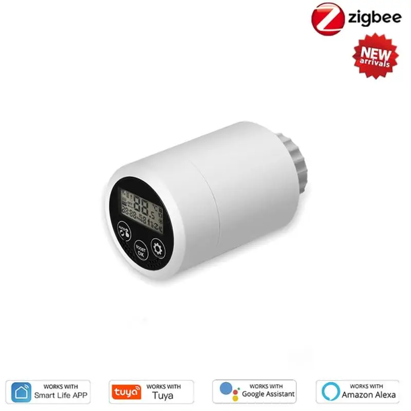 

ZigBee Thermostat Tuya Radiator Actuator Valve Smart Programmable TRV Temperature Controller Alexa Voice Control New