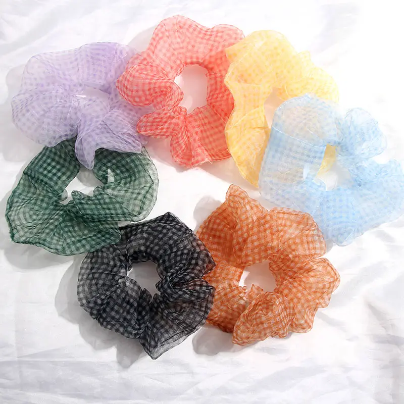 Просто Узнайте мод Девушки Для женщин клетка горошек сетка мягкая резинка для