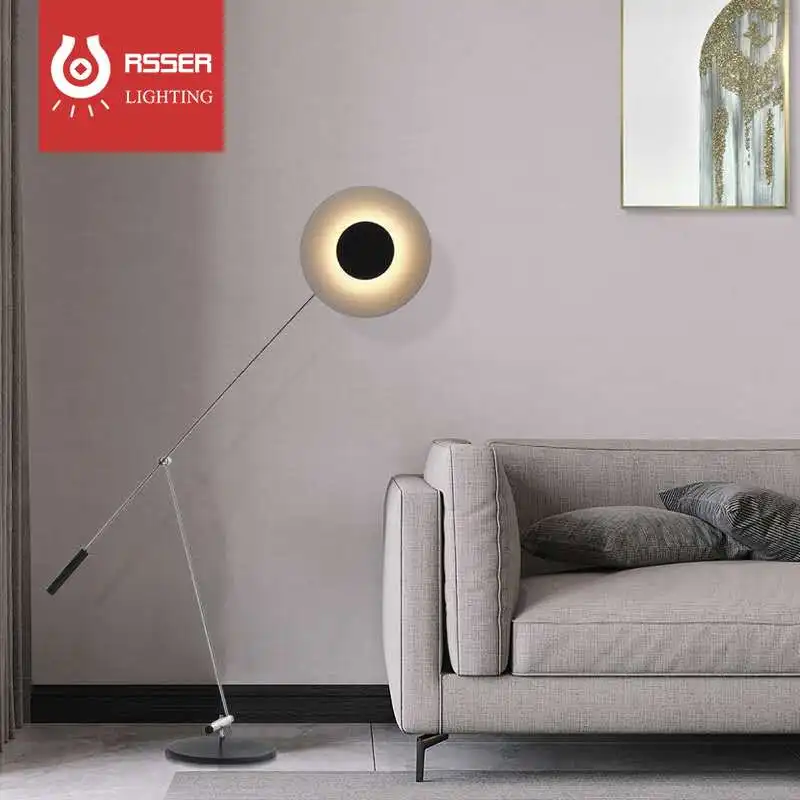 RSSER Nordic LED Corner Floor Lamp Modern Floor Light ltaly Luxury Lighting Standing Lamp Minimal Lamp Vibrancy Arne Jacobsen