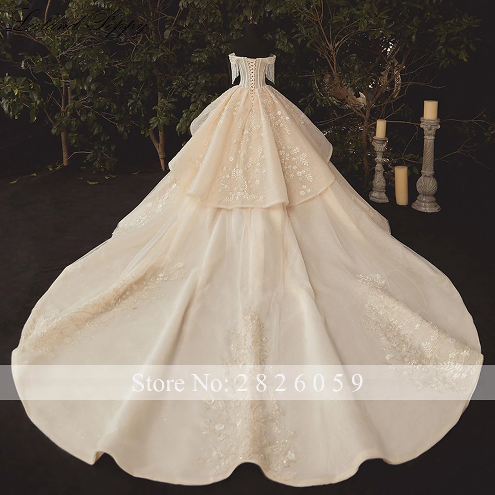 Женское свадебное платье с открытыми плечами Lceland Poppy кружевное аппликацией