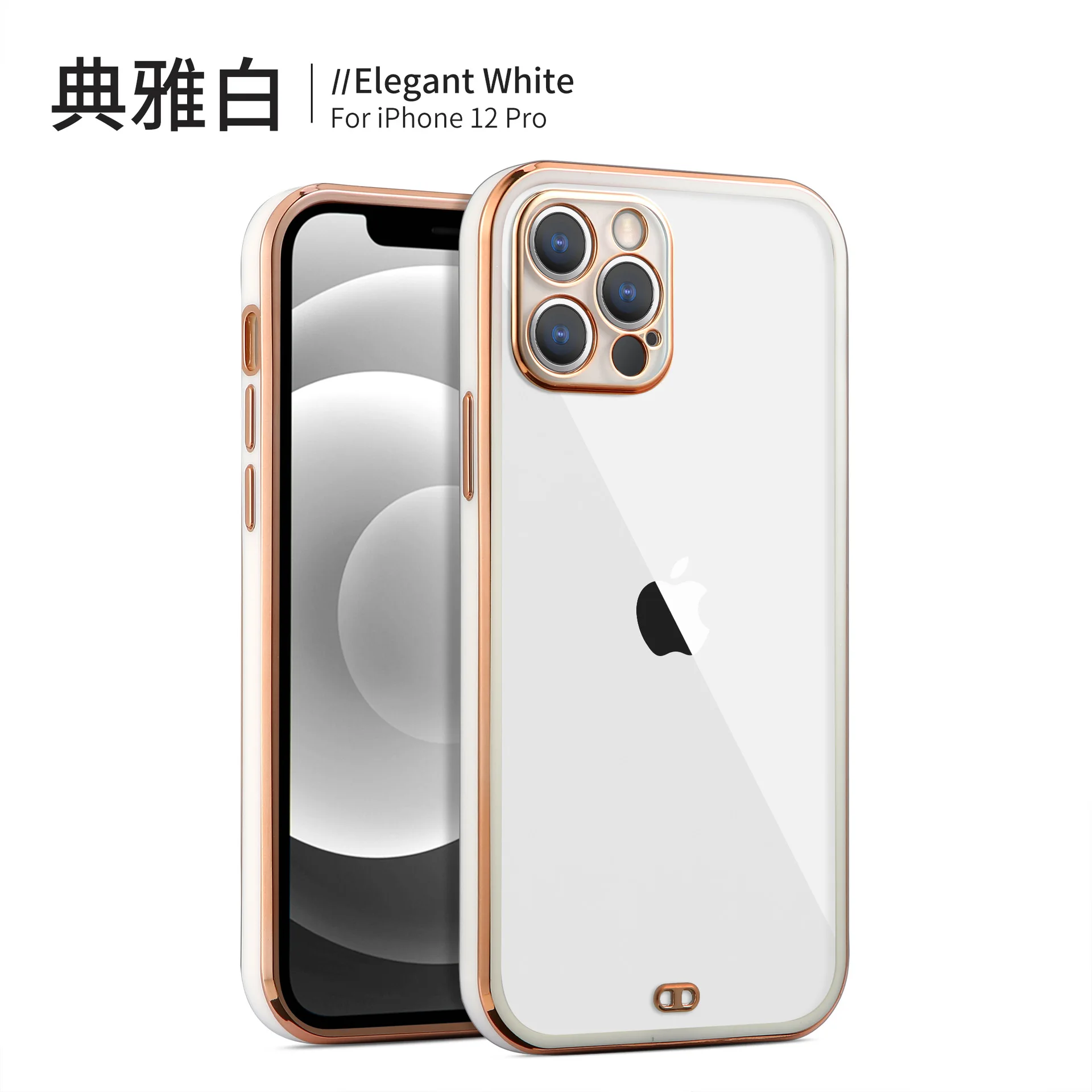 

New Square Plating Frame Clear Phone Case For iPhone 12 11 Pro Max 12 Mini XS Max X XR 7 8 Plus SE 2020 Transparent Cover Case
