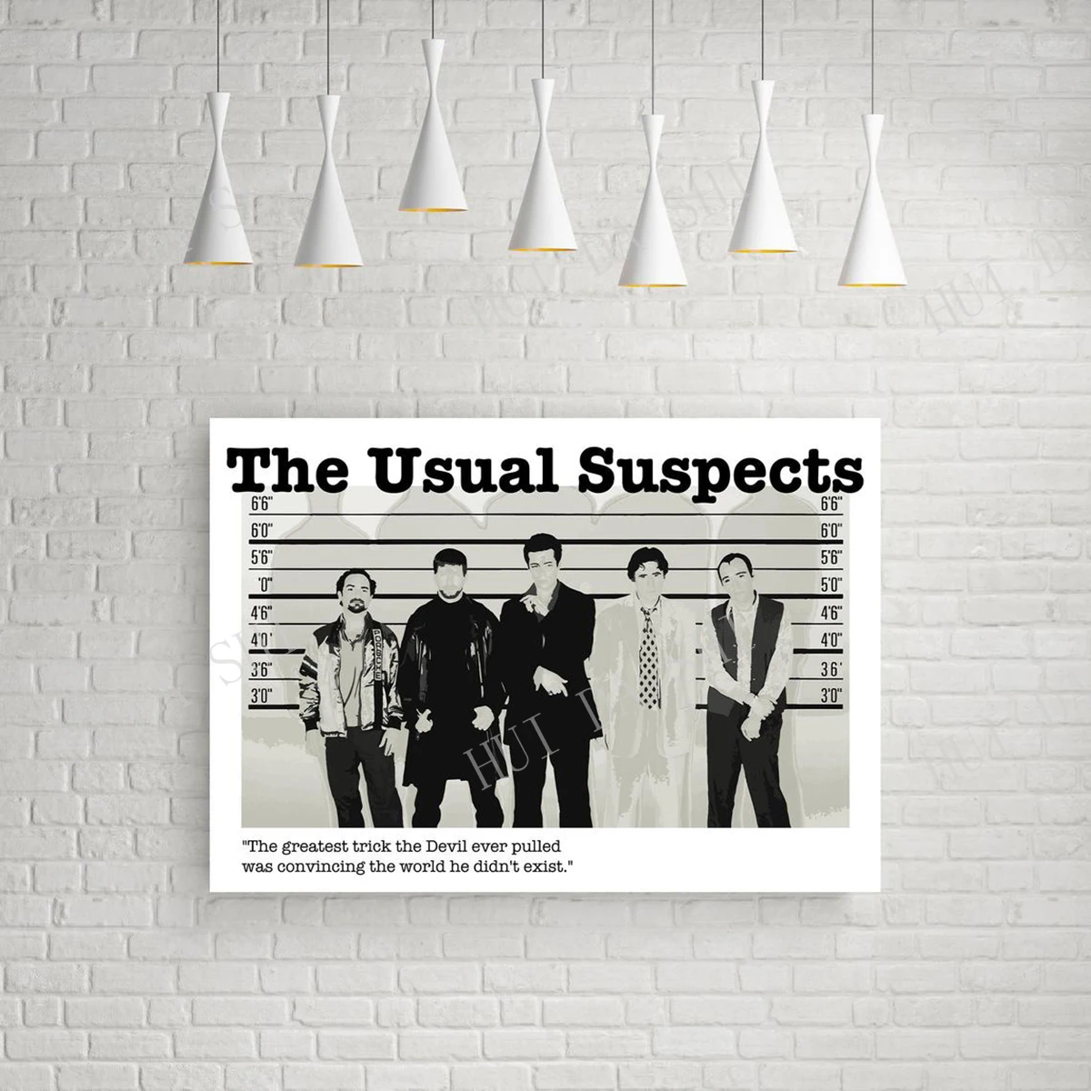 

Плакат из обычного фильма подозреваемых, черно-белая Минималистичная настенная Художественная печать