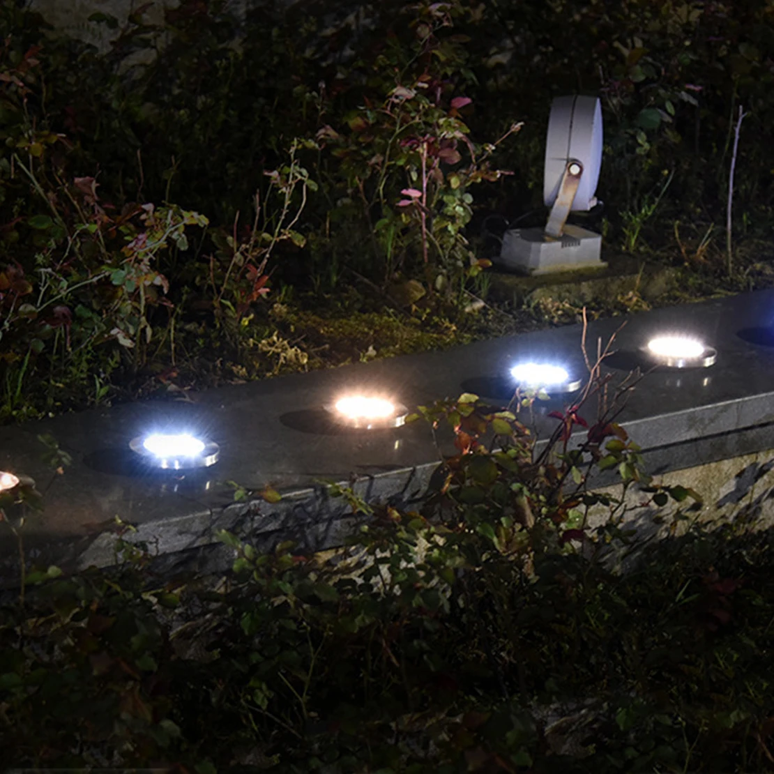 Напольная Солнечная настенная лампа IP65 водонепроницаемая 8LED теплое белое