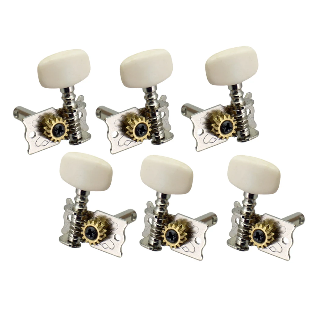 

Pack Of 6 Open Gear Guitar String Tuning Pegs Keys For Acoustic Classical Guitar Parts