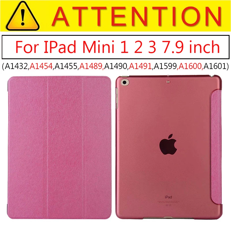 Mini1 2 3 Rose Умный чехол для ipad Mini4 ультра тонкий из искусственной кожи чехол+ PC полупрозрачный чехол для Apple ipad mini 4 3 2 1 7,9 дюймов - Цвет: Mini1 2 3 Rose