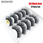 5 пар, накладные ресницы из искусственной норки 6D, натуральные длинные ресницы, ресницы ручной работы без жестокости, перекрещивающиеся ресницы, инструменты для макияжа